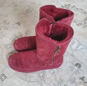 Lamo Suede and Faux Fur Boots